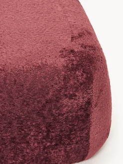 Pouf ovale in teddy bouclé Wolke