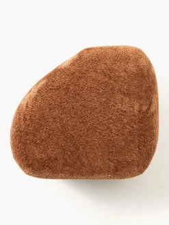 Pouf ovale in teddy bouclé Wolke