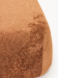Pouf ovale in teddy bouclé Wolke