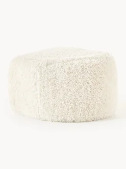 Pouf ovale in teddy Wolke