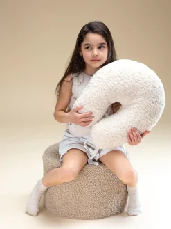 Pouf per bambini in teddy Sugar Ø 40 cm