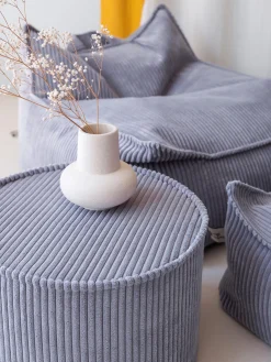 Pouf per bambini in velluto a coste Sugar Ø 40 cm