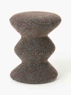 Pouf rotondo imbottito Zig Zag