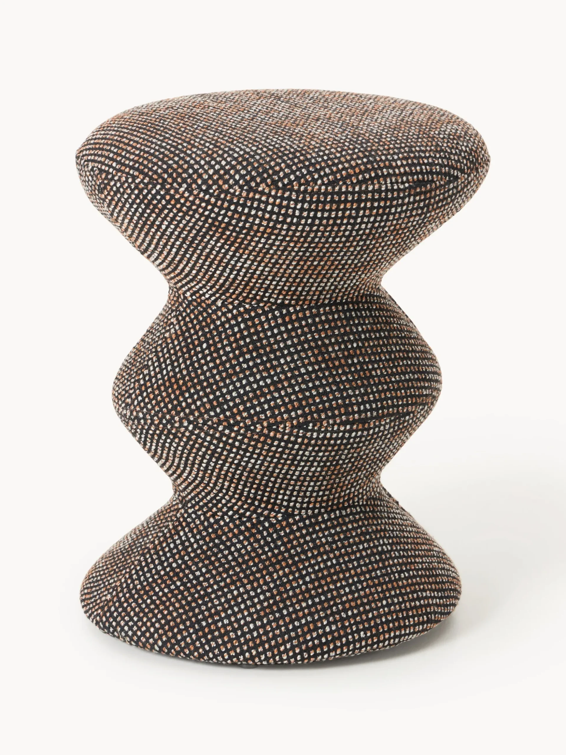 Pouf rotondo imbottito Zig Zag