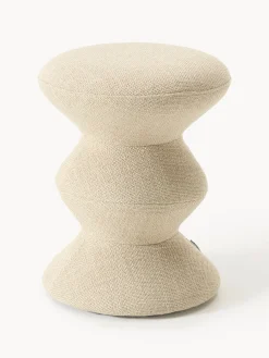 Pouf rotondo imbottito Zig Zag