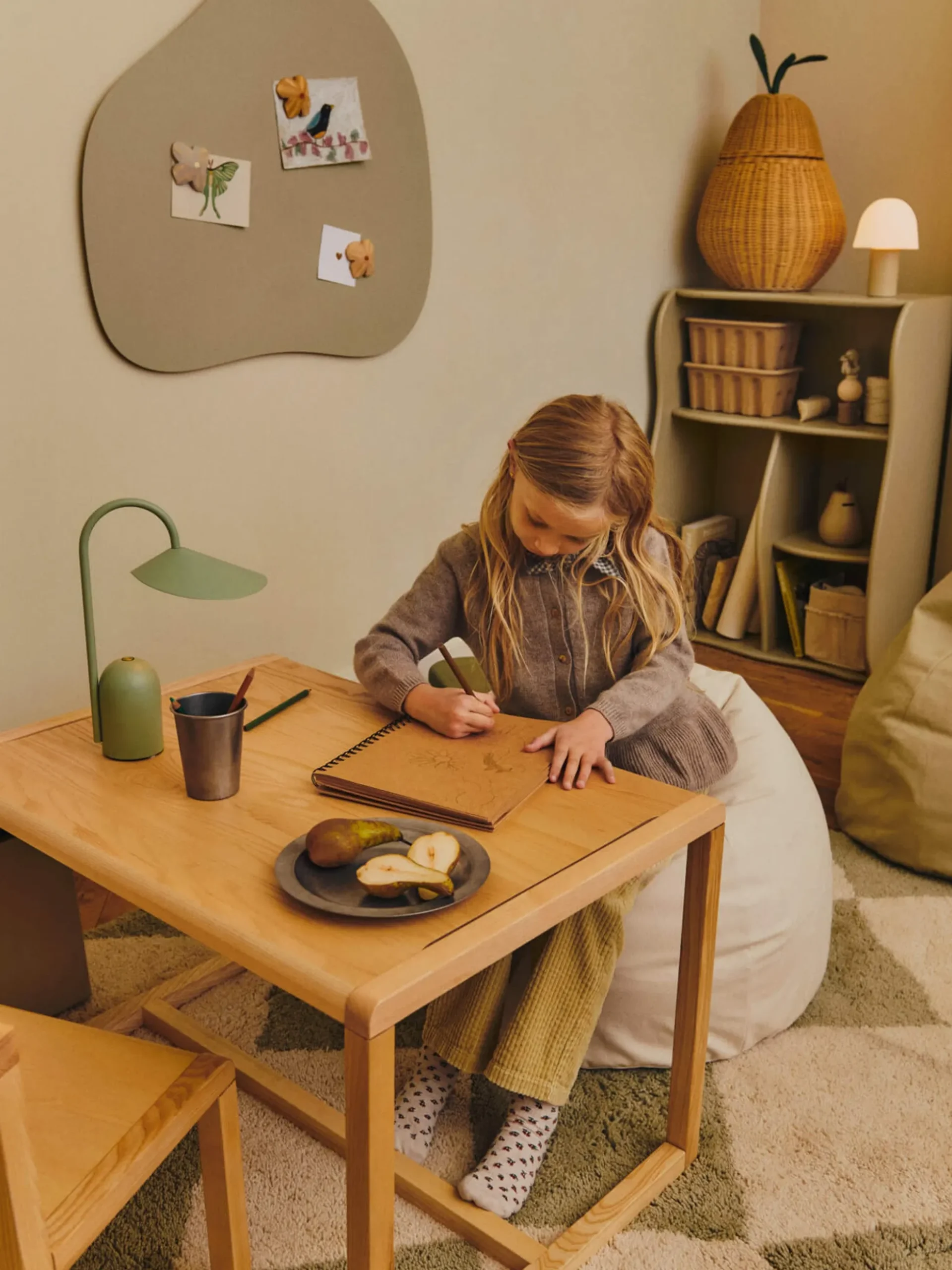 Pouf sacco in cotone organico Pear Bean