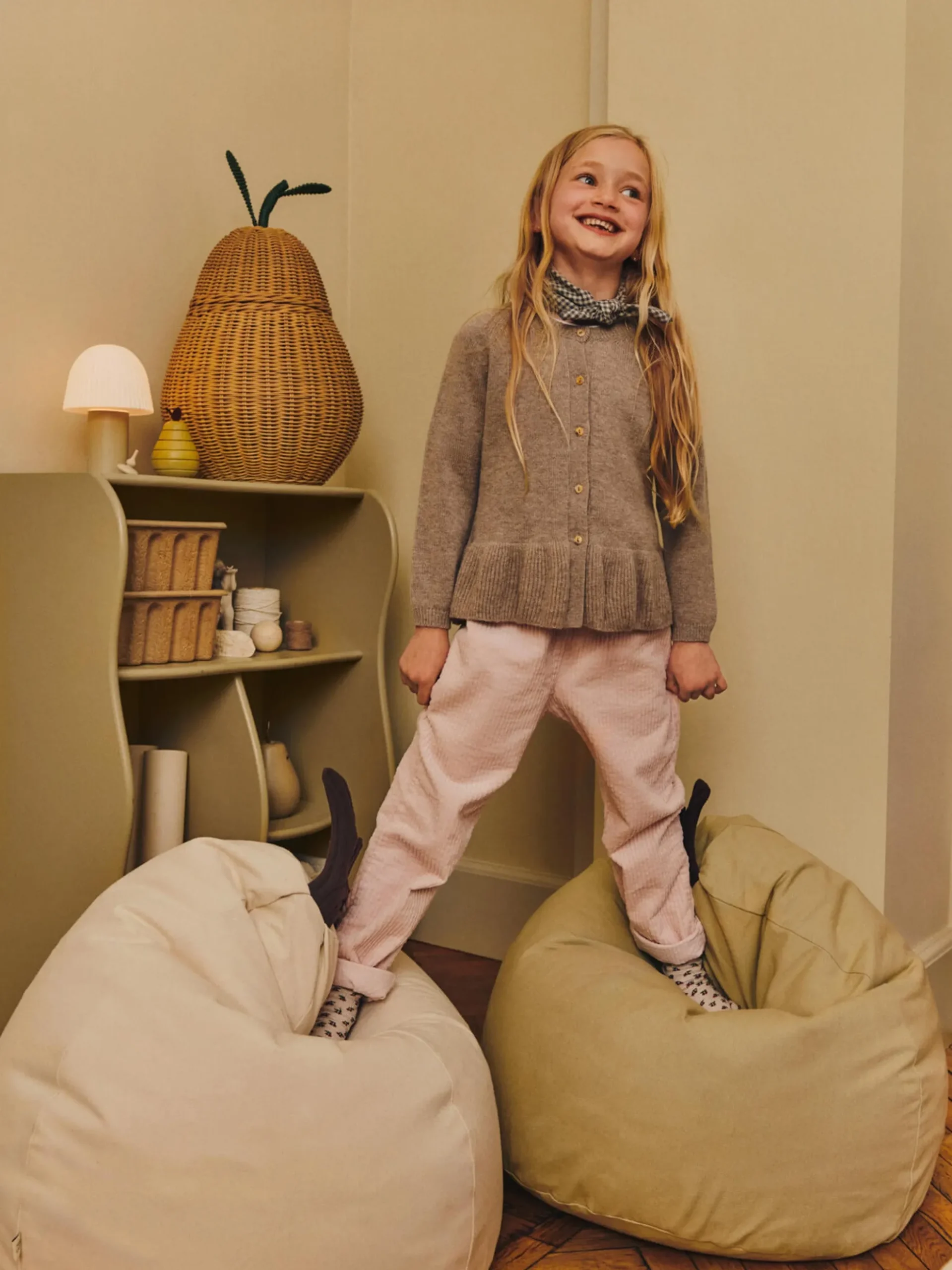 Pouf sacco in cotone organico Pear Bean