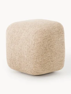 Pouf alto in bouclé Wolke