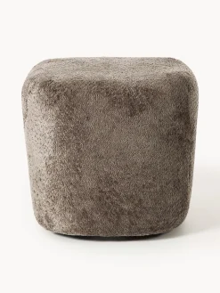 Pouf alto in teddy bouclé Wolke