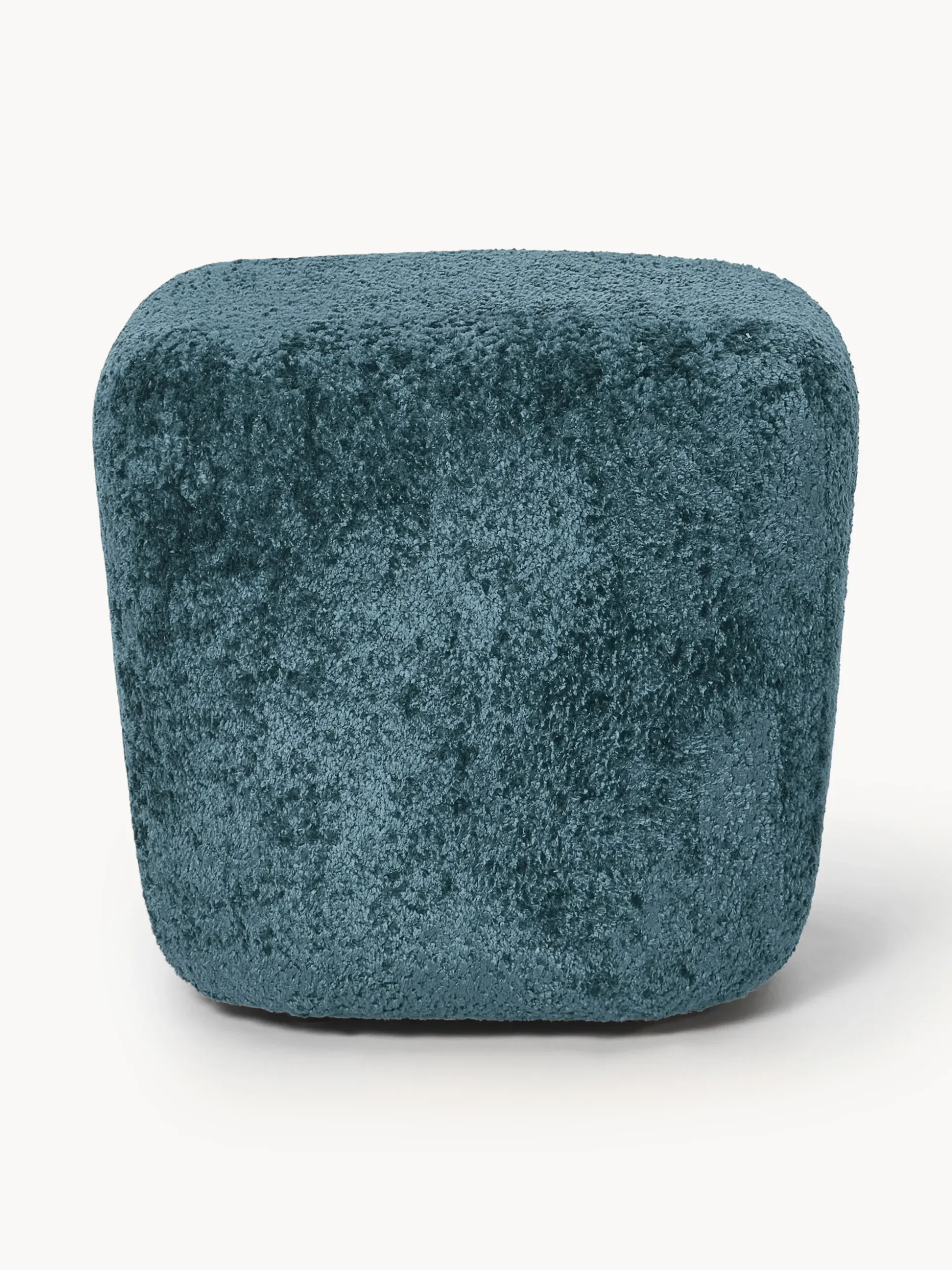 Pouf alto in teddy bouclé Wolke