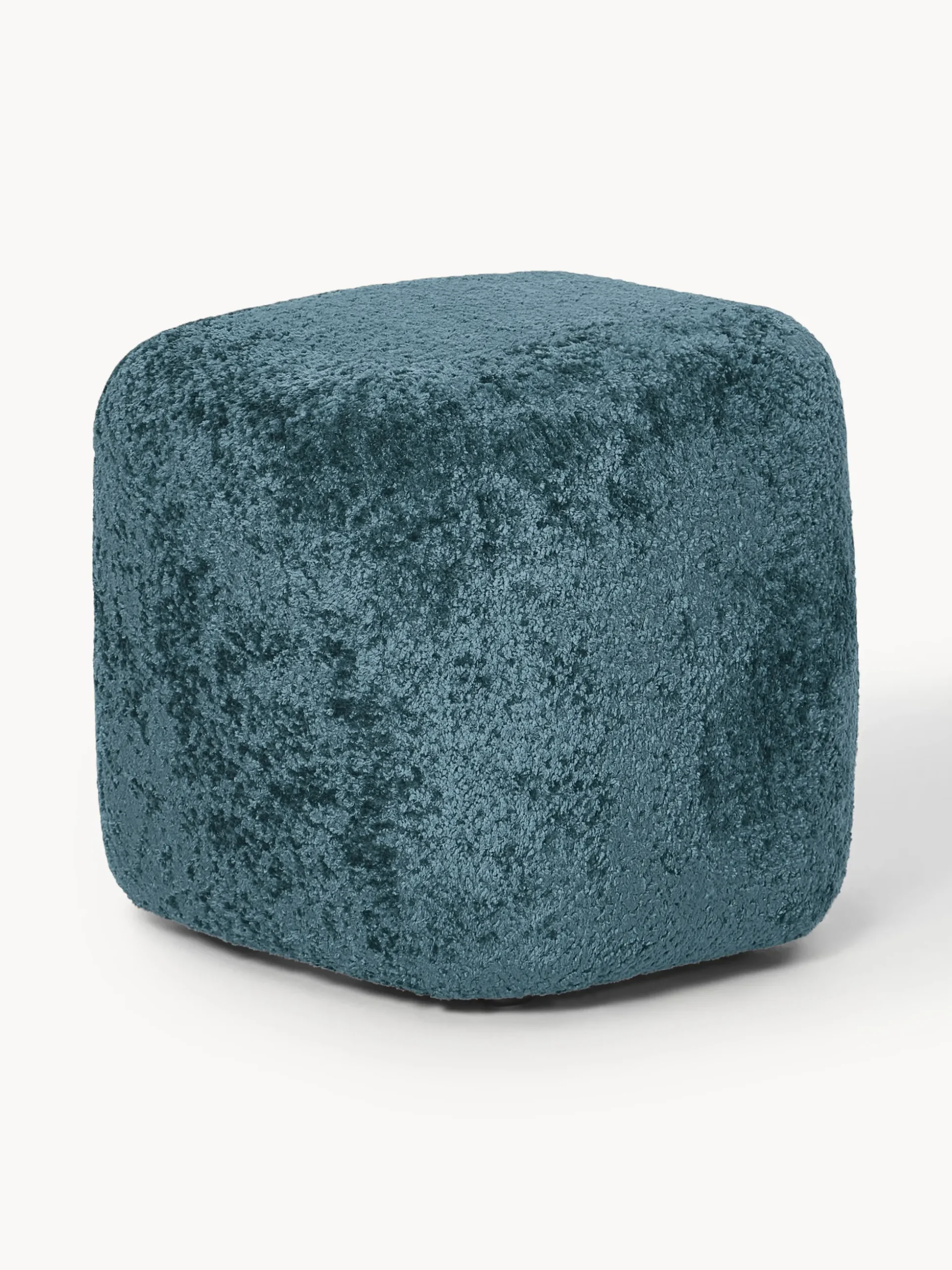 Pouf alto in teddy bouclé Wolke