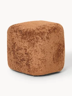 Pouf alto in teddy bouclé Wolke
