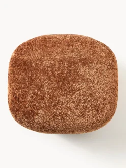 Pouf alto in teddy bouclé Wolke