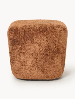 Pouf alto in teddy bouclé Wolke