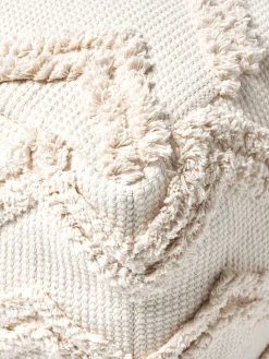 Pouf con motivo trapuntato a zigzag Akesha