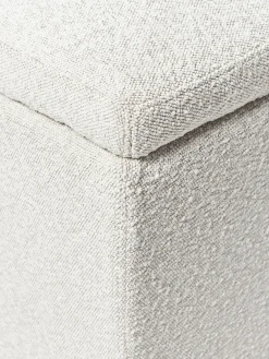 Pouf contenitore in tessuto bouclé Winou