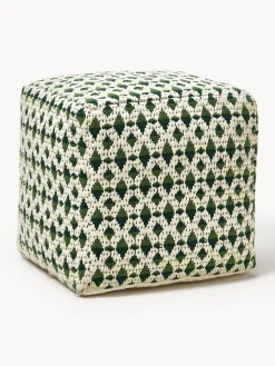 Pouf da esterno con motivo intrecciato Yamir