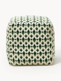 Pouf da esterno con motivo intrecciato Yamir
