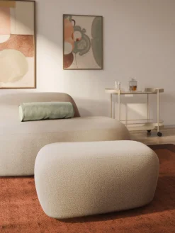Pouf grande in bouclé Wolke