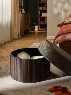 Pouf imbottito grande con contenitore Nala