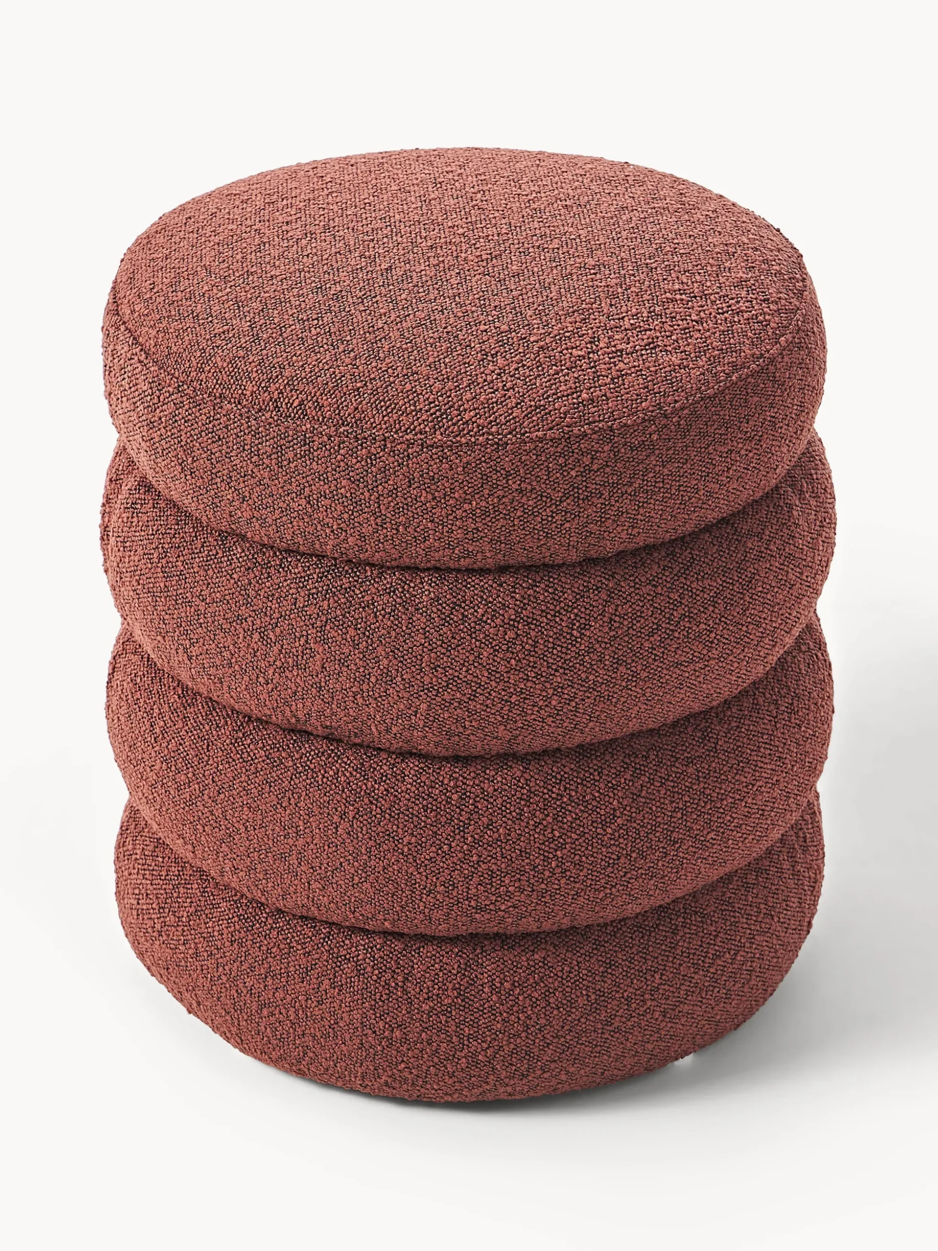 Pouf imbottito in bouclé Alto