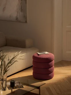 Pouf imbottito in bouclé Alto