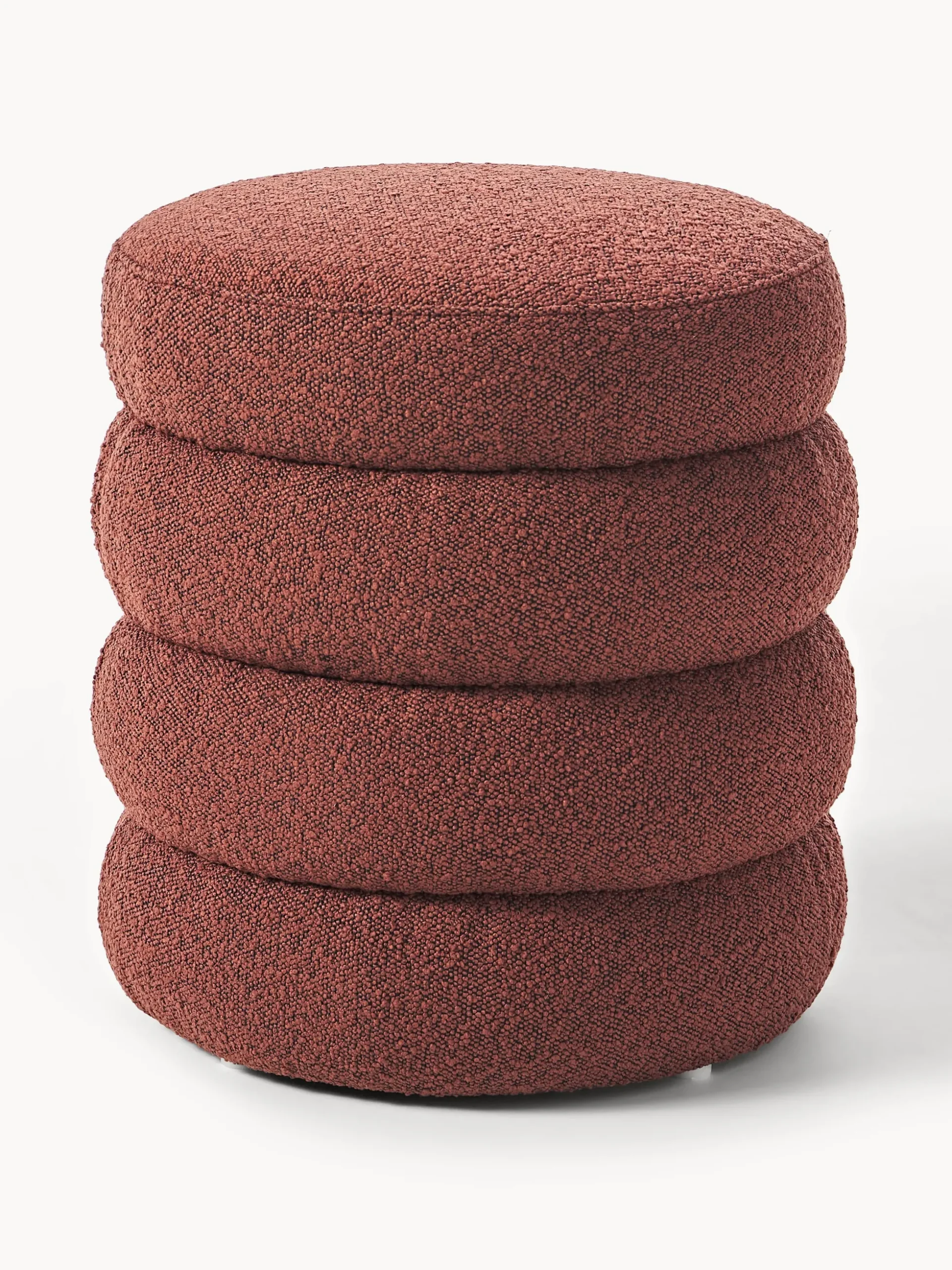 Pouf imbottito in bouclé Alto