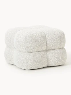 Pouf imbottito in bouclé Ellie