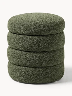 Pouf imbottito in teddy con contenitore Alto