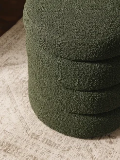 Pouf imbottito in teddy con contenitore Alto