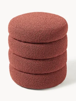 Pouf imbottito in teddy con contenitore Alto