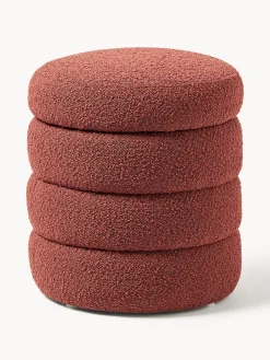 Pouf imbottito in teddy con contenitore Alto