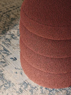 Pouf imbottito in teddy con contenitore Alto