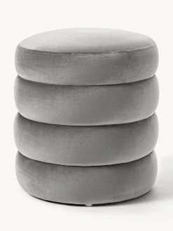 Pouf imbottito in velluto Alto
