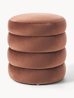 Pouf imbottito in velluto Alto