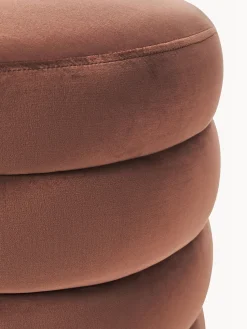 Pouf imbottito in velluto Alto