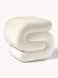 Pouf imbottito in velluto Merle