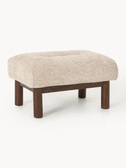Pouf in teddy bouclé Calum
