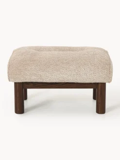 Pouf in teddy bouclé Calum