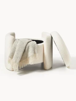 Pouf in teddy con spazio contenitore Benji