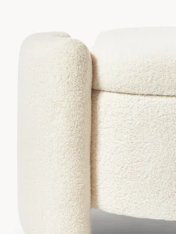 Pouf in teddy con spazio contenitore Benji