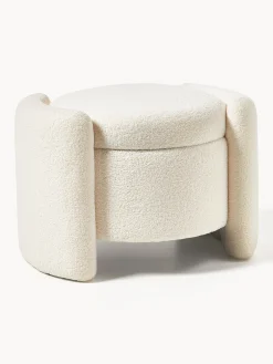 Pouf in teddy con spazio contenitore Benji