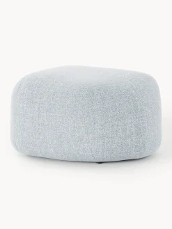 Pouf ovale in bouclé Wolke
