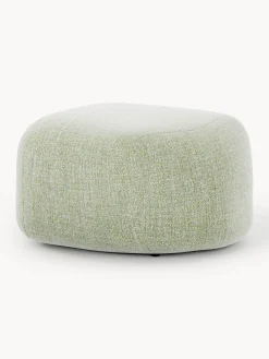 Pouf ovale in bouclé Wolke