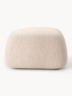 Pouf ovale in bouclé Wolke
