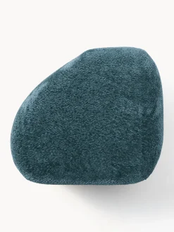 Pouf ovale in teddy bouclé Wolke