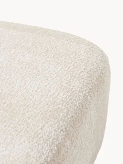 Pouf ovale in teddy bouclé Wolke