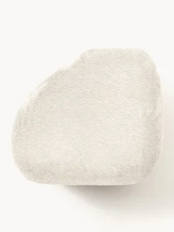 Pouf ovale in teddy bouclé Wolke