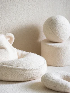 Pouf per bambini in teddy Sugar Ø 40 cm