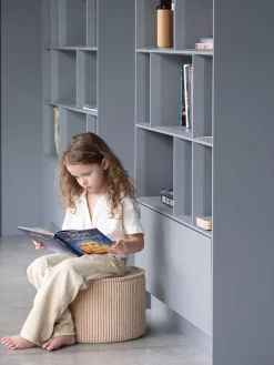 Pouf per bambini in velluto a coste Sugar Ø 40 cm